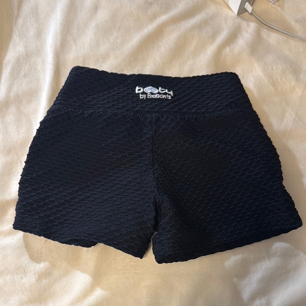 Booty by Brabants Black Athletic Shorts with Textured Design